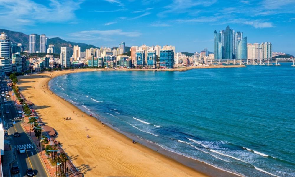 bãi biển vào mùa hè
