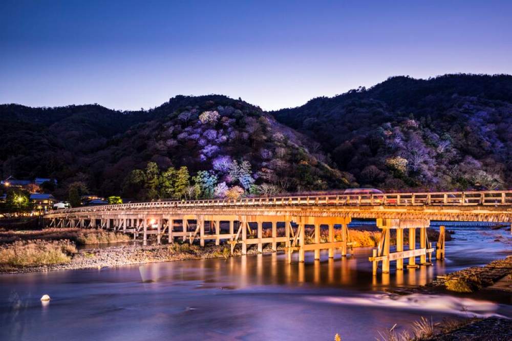 Cầu Togetsukyo và bờ sông Katsura