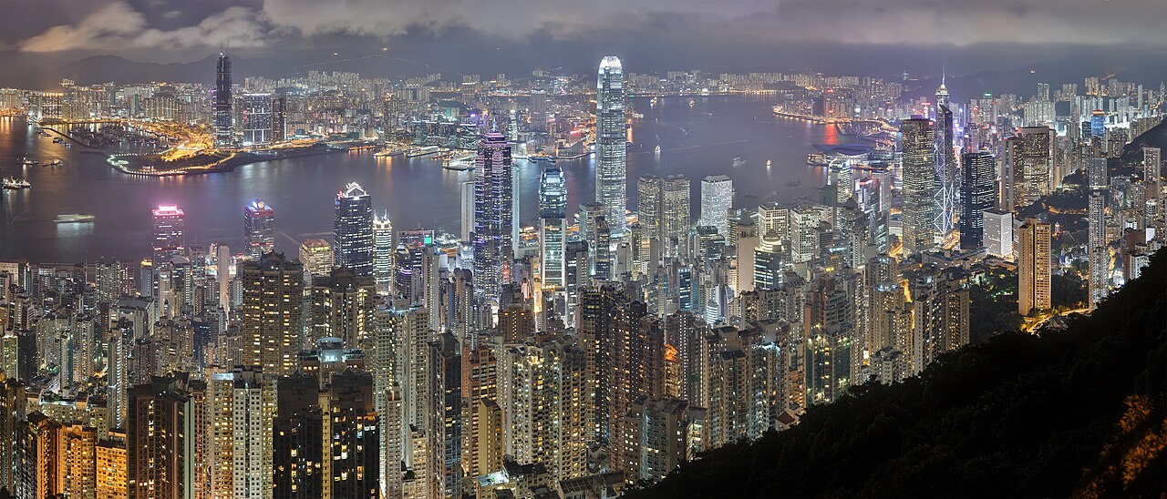 Hong Kong skyline at night